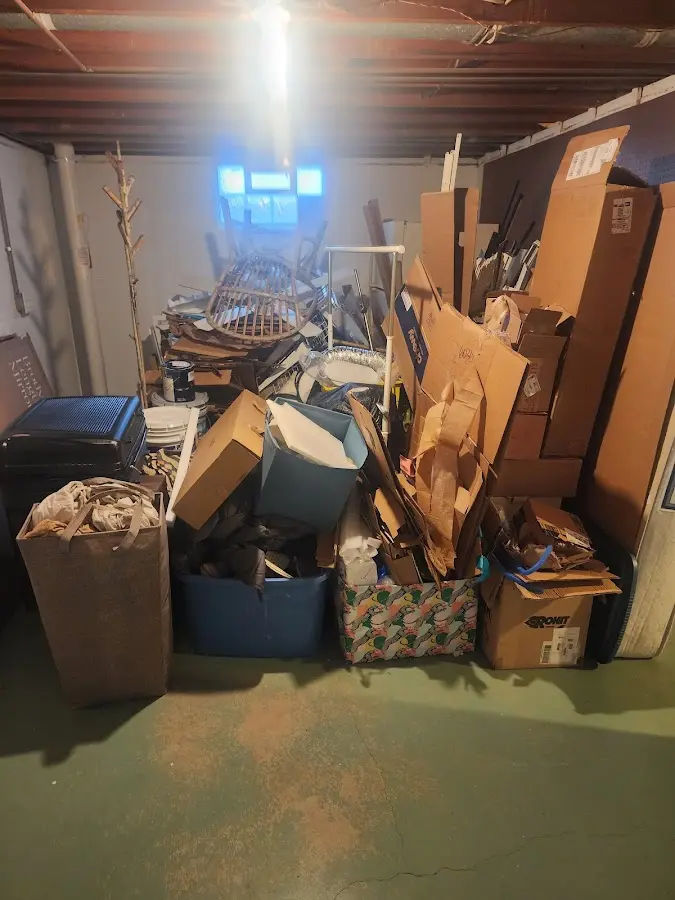 Roll-off dumpster container at job site for Yard Waste Dumpster Rental in Morton